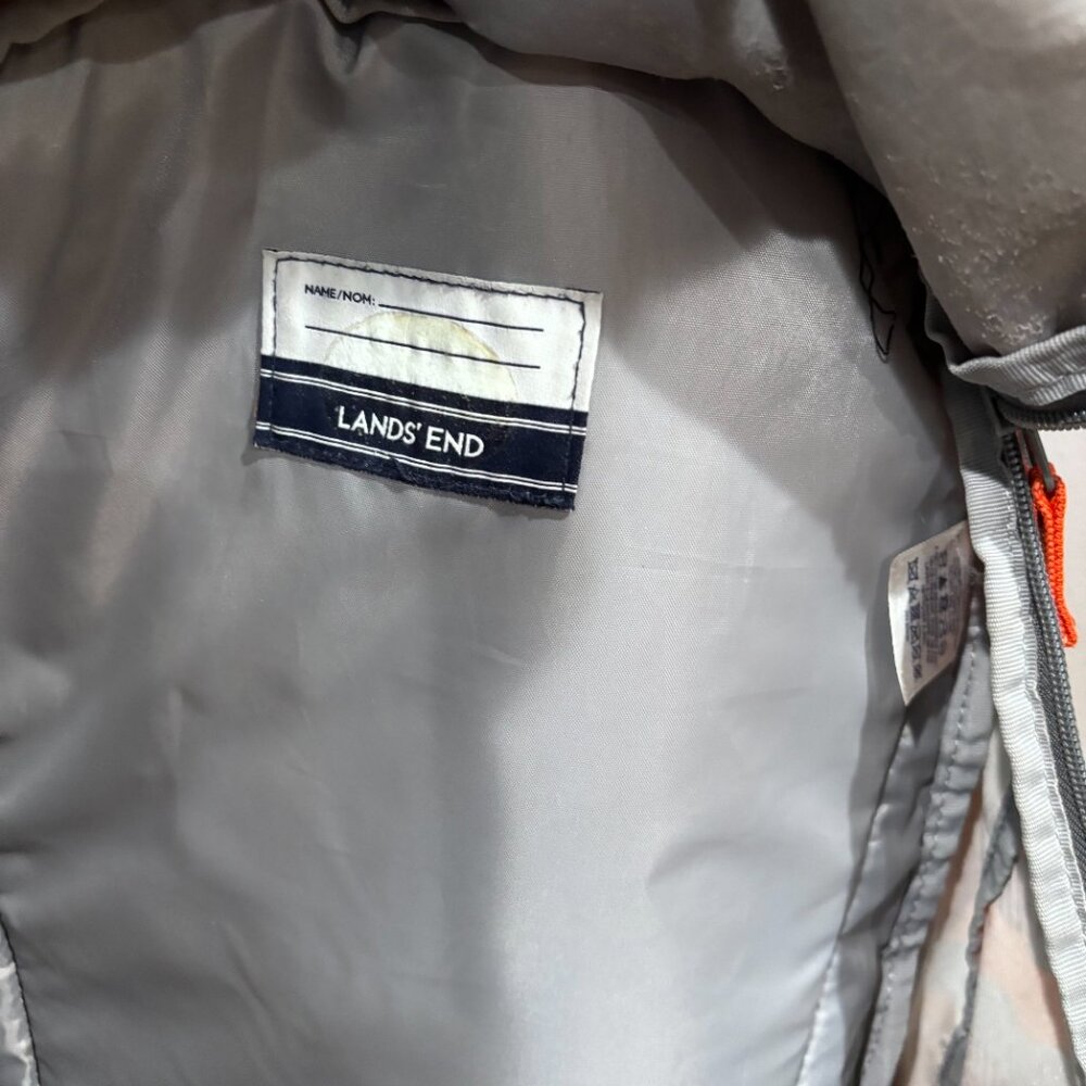 Accessories: Lands End Camouflage Backpack - Orange/Gray/Black - Picture 8 of 13